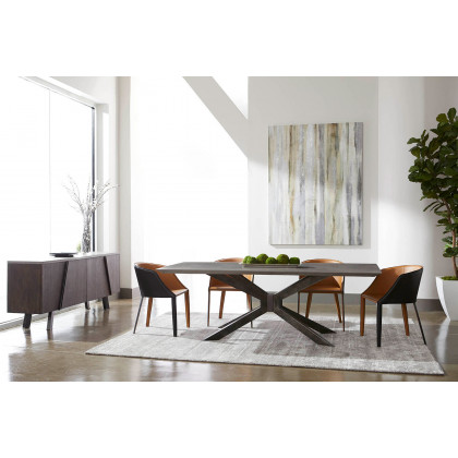 Essentials District Industry Rectangle Dining Table - Ash Grey