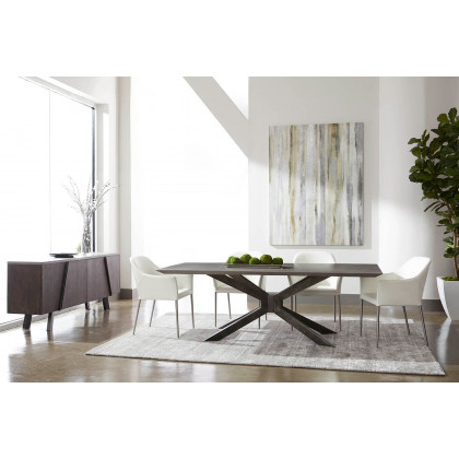Essentials District Industry Rectangle Dining Table - Ash Grey