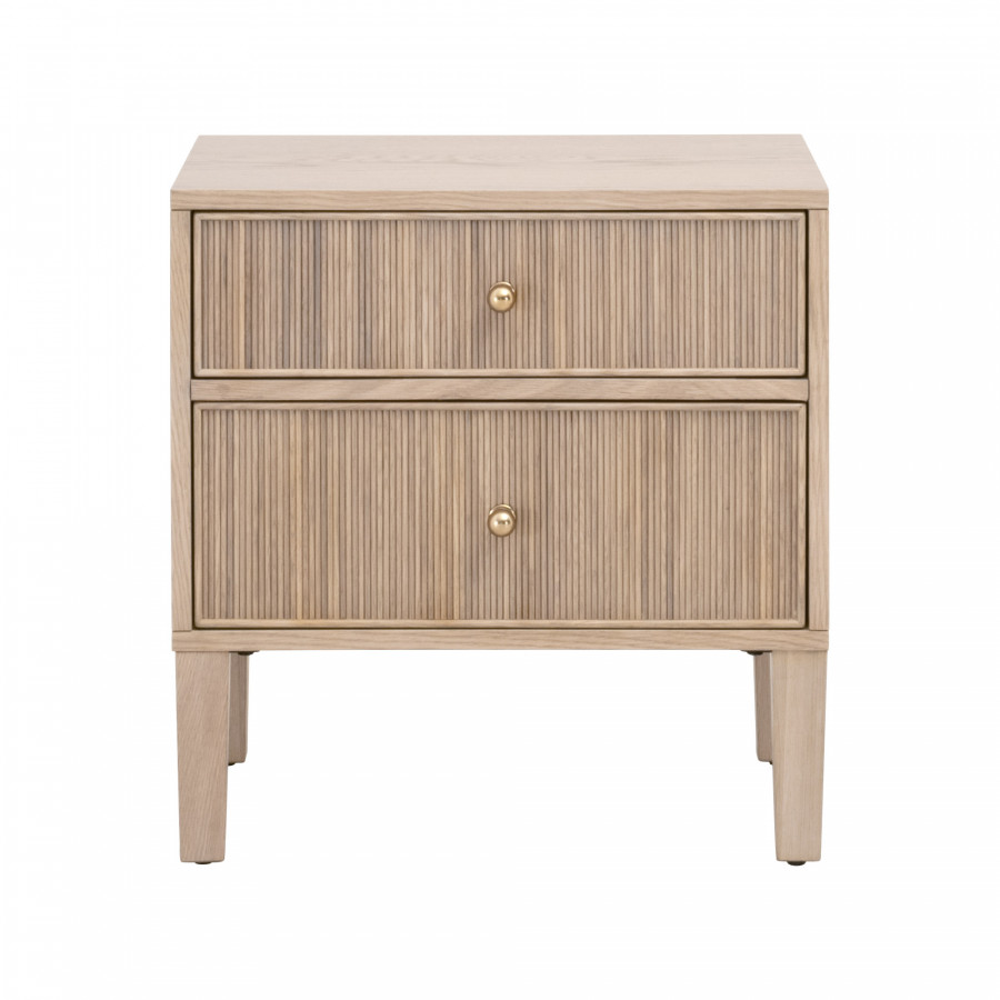 Essentials - Highland 2-Drawer Nightstand in Natural Oak