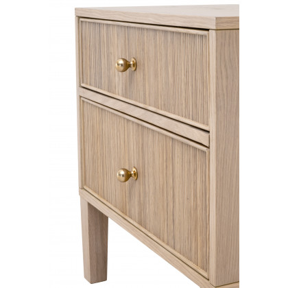 Essentials - Highland 2-Drawer Nightstand in Natural Oak