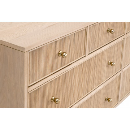 Essentials - Highland 8-Drawer Double Dresser in Natural Oak