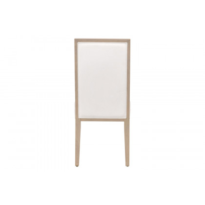 Essentials Traditions Martin Dining Chair, Set of 2 - LiveSmart Peyton Pearl Upholstery, Light Honey Oak Frame