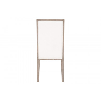 Essentials Traditions Martin Dining Chair, Set of 2 - LiveSmart Peyton Pearl Upholstery, Natural Gray Frame