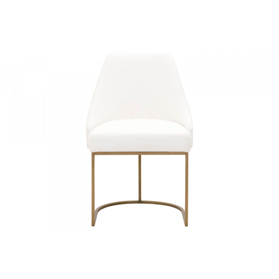 Essentials Traditions Parissa Dining Chair, Set of 2 - LiveSmart Peyton Pearl and Gold
