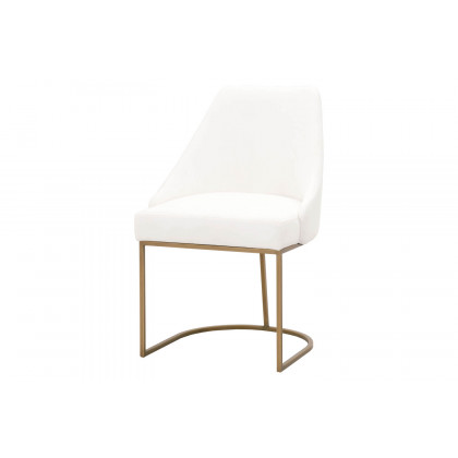 Essentials Traditions Parissa Dining Chair, Set of 2 - LiveSmart Peyton Pearl and Gold