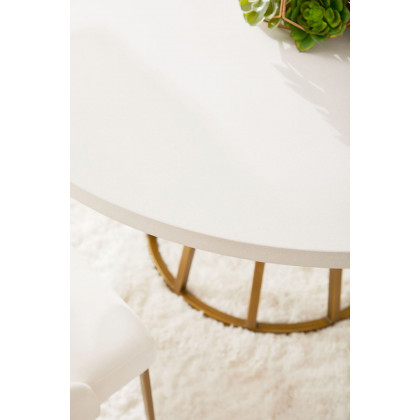 Essentials Traditions Parissa Dining Chair, Set of 2 - LiveSmart Peyton Pearl and Gold
