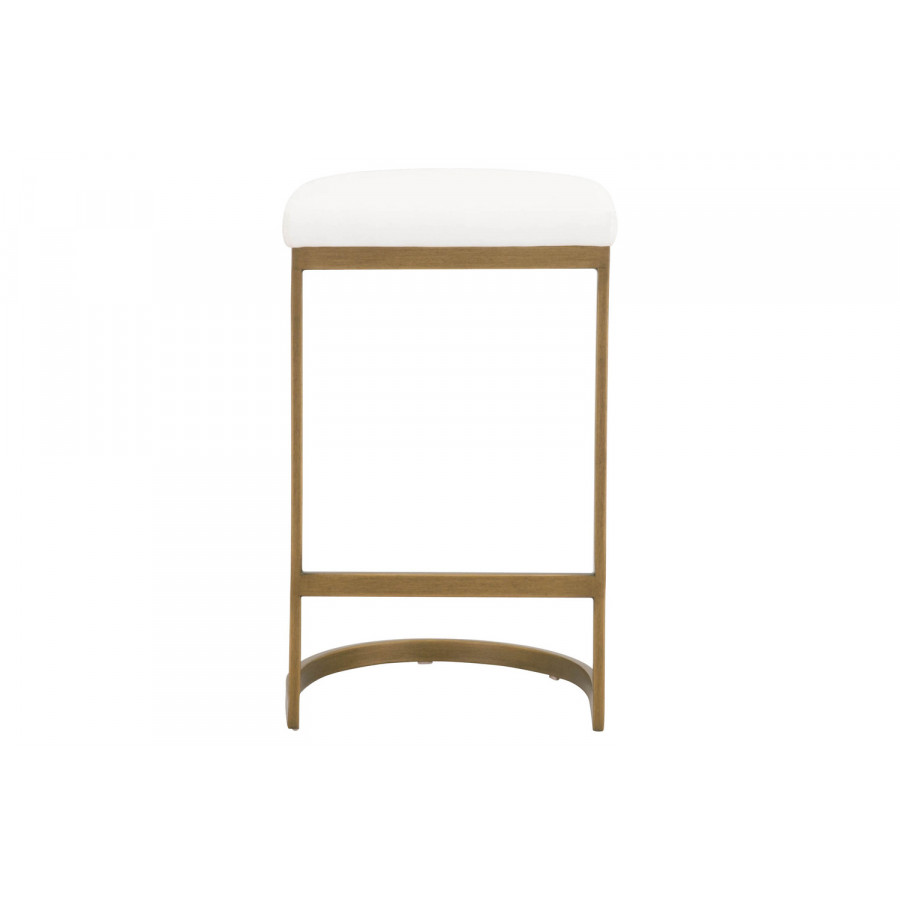 Essentials - Traditions Cresta Counter Stool in LiveSmart Peyton Pearl Brushed Gold