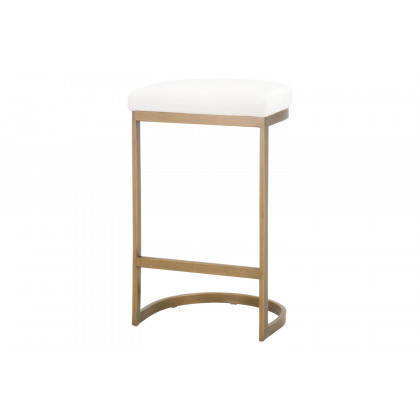 Essentials - Traditions Cresta Counter Stool in LiveSmart Peyton Pearl Brushed Gold