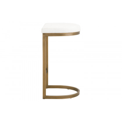 Essentials - Traditions Cresta Counter Stool in LiveSmart Peyton Pearl Brushed Gold