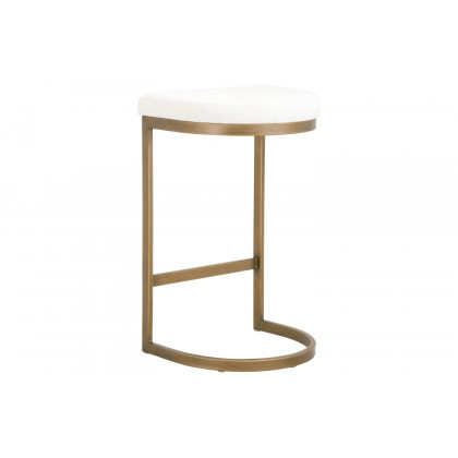 Essentials - Traditions Cresta Counter Stool in LiveSmart Peyton Pearl Brushed Gold