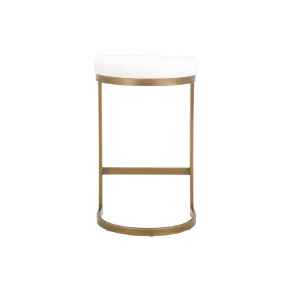 Essentials - Traditions Cresta Counter Stool in LiveSmart Peyton Pearl Brushed Gold