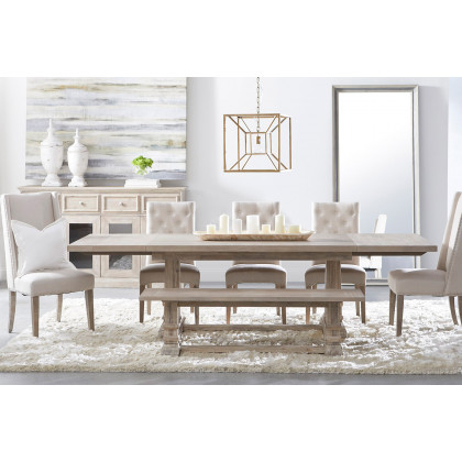 Essentials - Traditions Hudson Extension Dining Table in Natural Gray