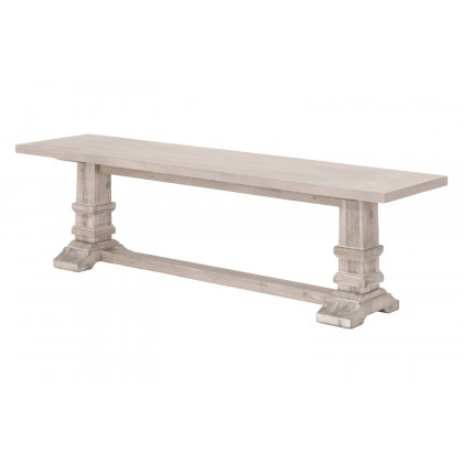 Essentials - Traditions Hudson Large Dining Bench in Natural Gray