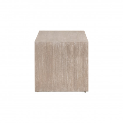 Essentials - Traditions Dovetail Upholstered Coffee Table in LiveSmart Gellar-Linen, Natural Gray Acacia