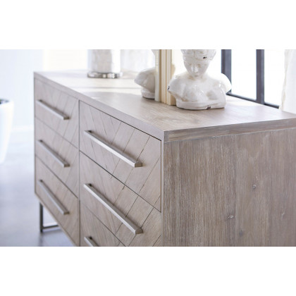 Essentials Traditions Mosaic 6-Drawer Double Dresser - Natural Gray
