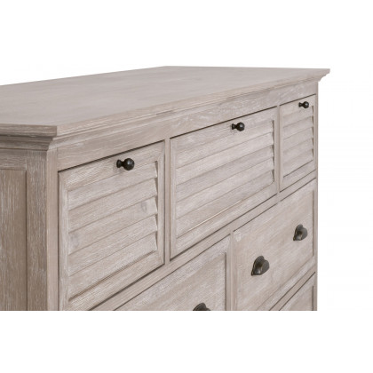 Essentials - Traditions Eden 7-Drawer Media Dresser in Natural Gray Acacia