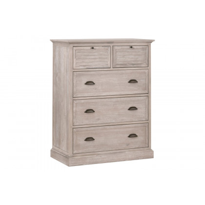 Essentials - Eden 5-Drawer High Chest in Natural Gray Acacia