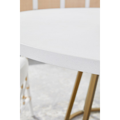 Essentials Traditions Turino 54" Round Dining Table Concrete Top - White Concrete
