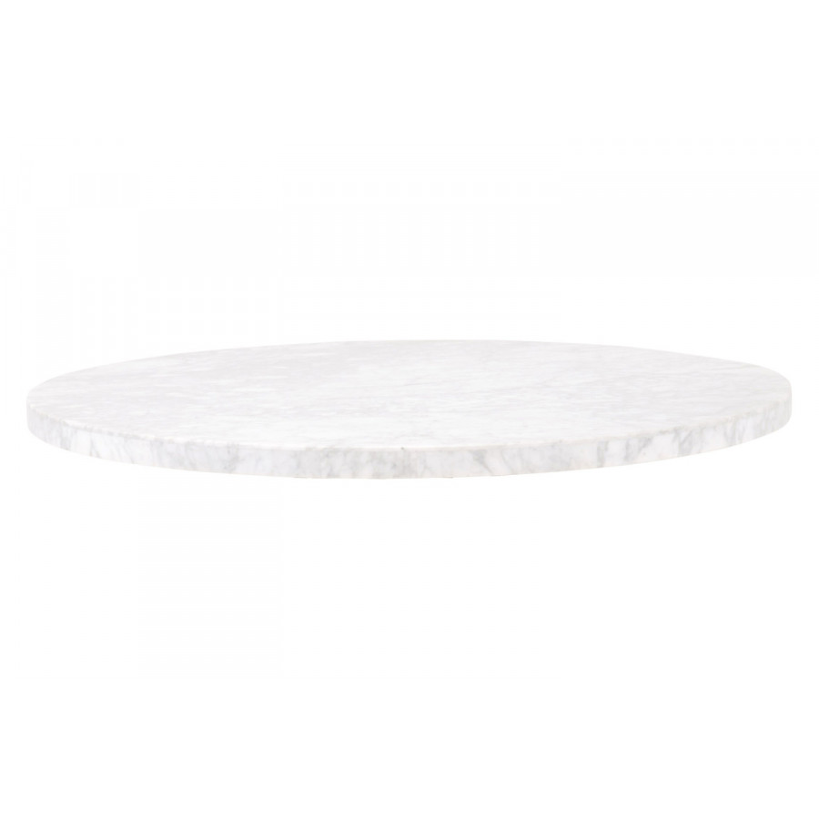 Essentials Traditions Turino 54" Round Dining Table Carrera Top - White Carrera Marble