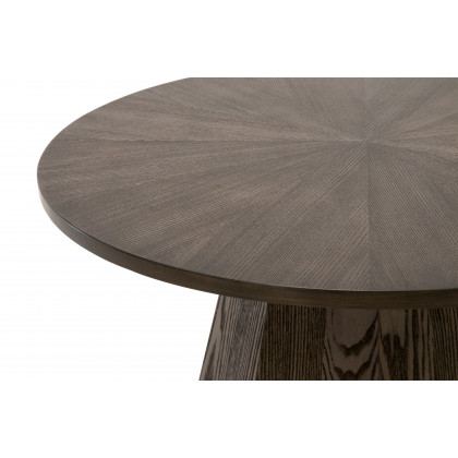 Essentials Coulter Round End Table - Burnished Brown Ash
