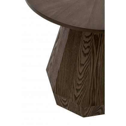 Essentials Coulter Round End Table - Burnished Brown Ash