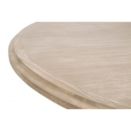 Essentials Traditions Devon 54" Round Extension Dining Table - Natural Gray