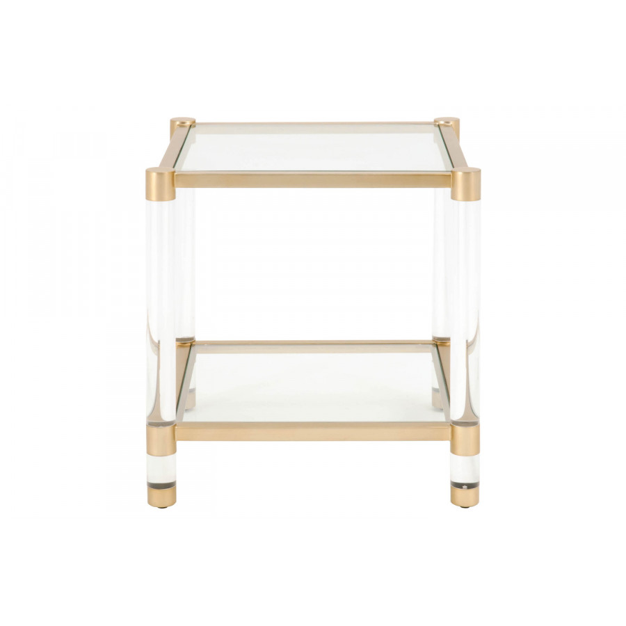 Essentials - Traditions Nouveau End Table in Brushed Brass