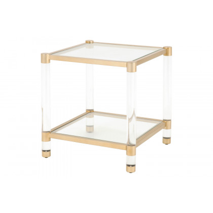 Essentials - Traditions Nouveau End Table in Brushed Brass