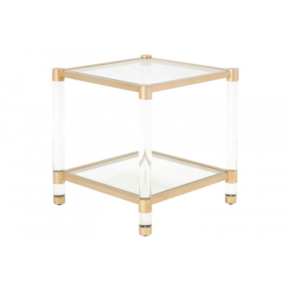 Essentials - Traditions Nouveau End Table in Brushed Brass