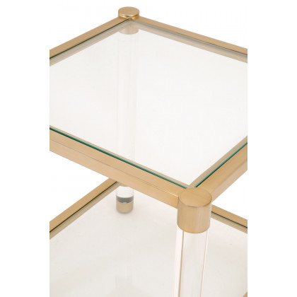 Essentials - Traditions Nouveau End Table in Brushed Brass