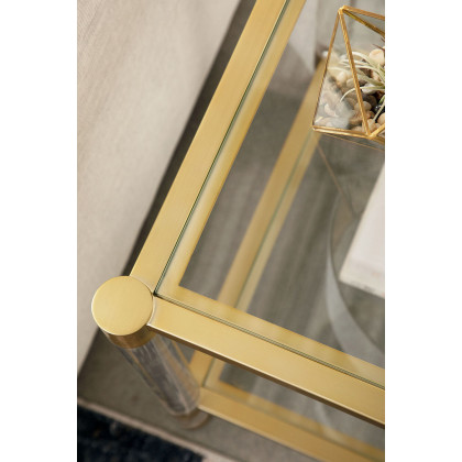 Essentials - Traditions Nouveau End Table in Brushed Brass