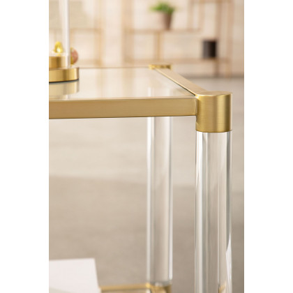 Essentials - Traditions Nouveau End Table in Brushed Brass