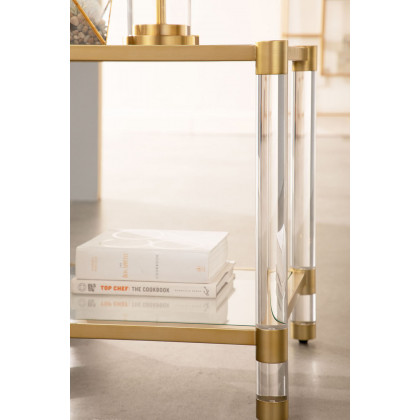 Essentials - Traditions Nouveau End Table in Brushed Brass