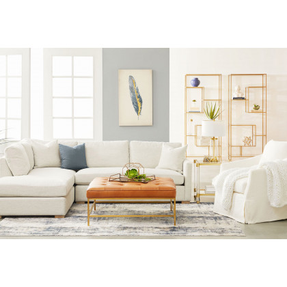 Essentials - Traditions Nouveau End Table in Brushed Brass