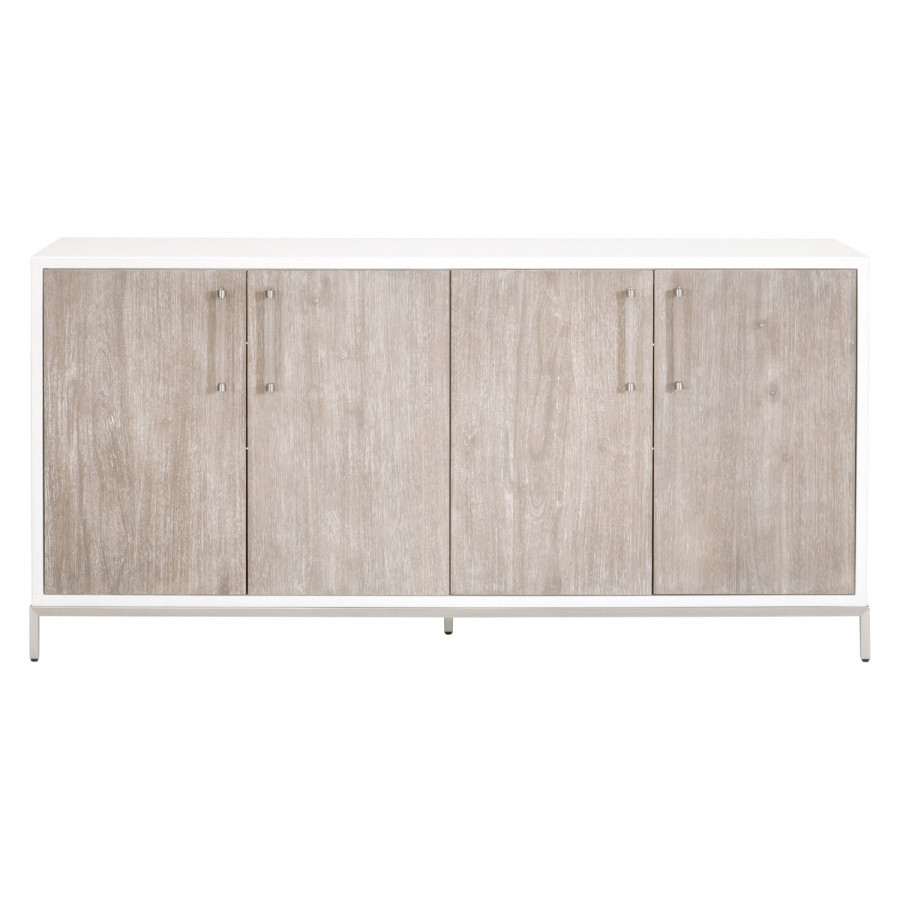 Essentials - Traditions Nouveau Media Sideboard in Natural Gray