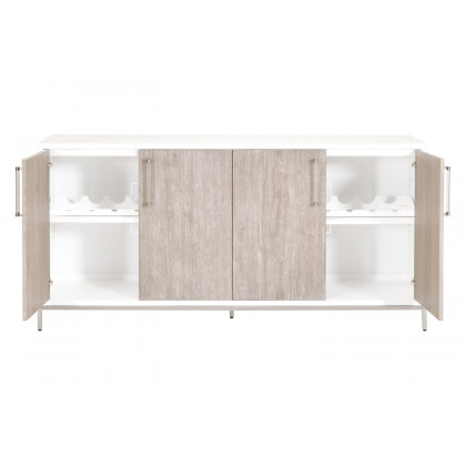 Essentials - Traditions Nouveau Media Sideboard in Natural Gray