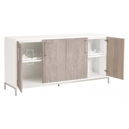 Essentials - Traditions Nouveau Media Sideboard in Natural Gray