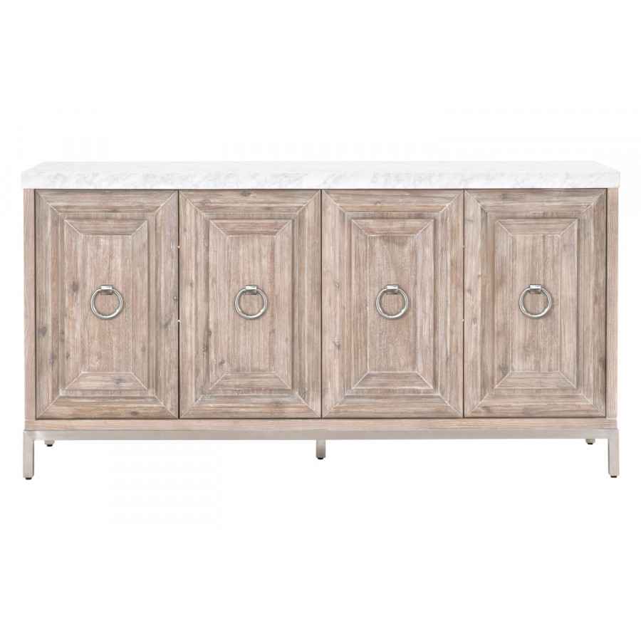Essentials Traditions Azure Carrera Media Sideboard - Natural Gray