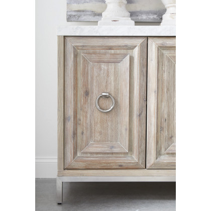 Essentials Traditions Azure Carrera Media Sideboard - Natural Gray