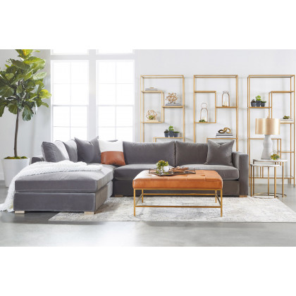 Essentials - Traditions Carrera Round Nesting Accent Table in Brushed Gold