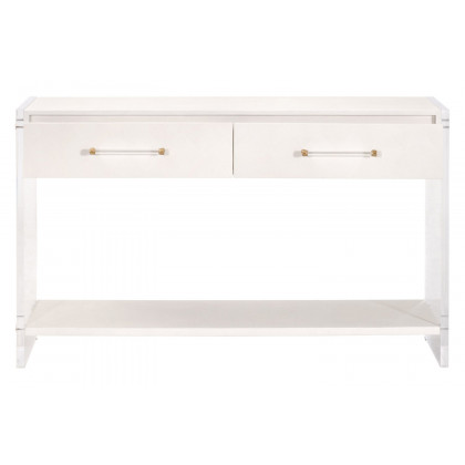 Essentials - Traditions Sonia Shagreen Console Table in Pearl Shagreen