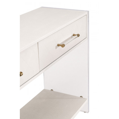 Essentials - Traditions Sonia Shagreen Console Table in Pearl Shagreen