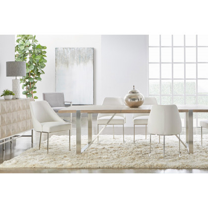 Essentials - Traditions Gage Extension Dining Table in Natural Gray