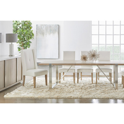 Essentials - Traditions Gage Extension Dining Table in Natural Gray