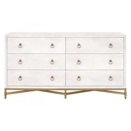 Essentials - Traditions Strand Shagreen 6-Drawer Double Dresser