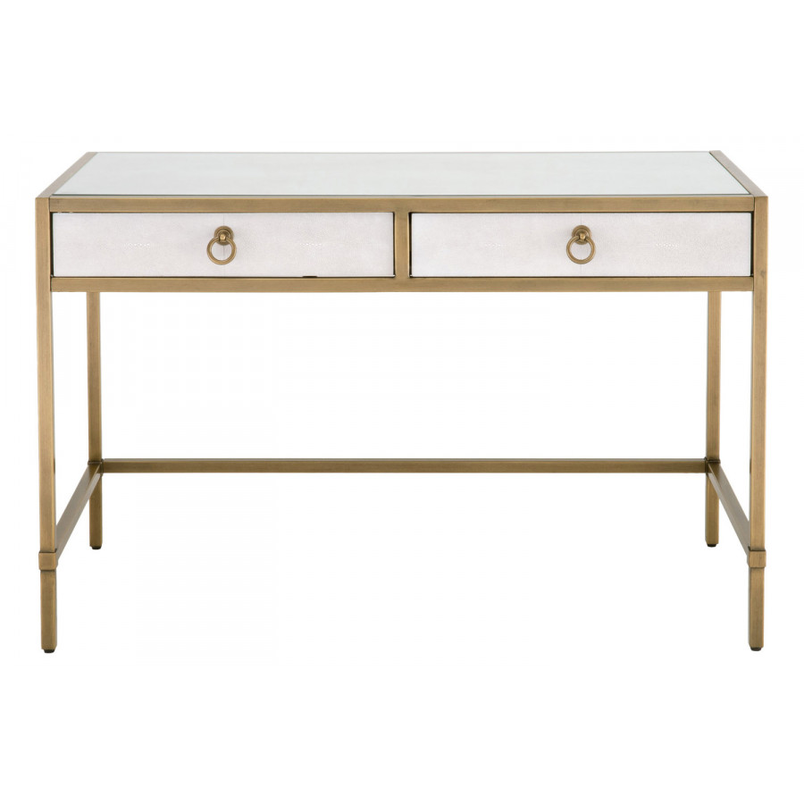 Essentials Traditions Strand Shagreen Desk - Pearl Shagreen