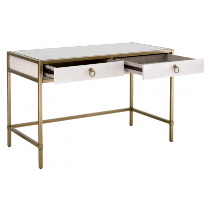 Essentials Traditions Strand Shagreen Desk - Pearl Shagreen