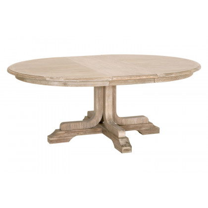 Essentials - Traditions Torrey 60" Round Extension Dining Table in Natural Gray