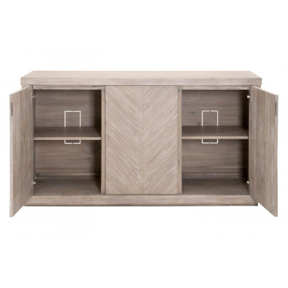 Essentials - Traditions Adler Media Sideboard in Natural Gray