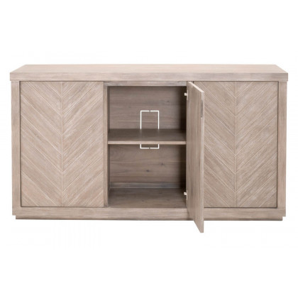 Essentials - Traditions Adler Media Sideboard in Natural Gray